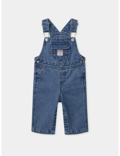 Salopette en jean denim avec bretelles ajustables Bébé Garçon