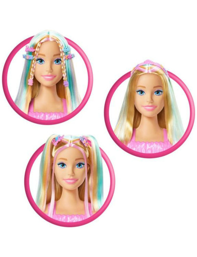 TÊTE À COIFFER BARBIE BLONDE