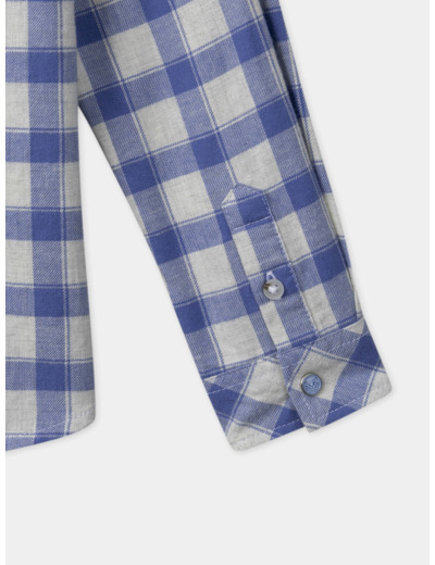 Chemise à Carreaux Bleu