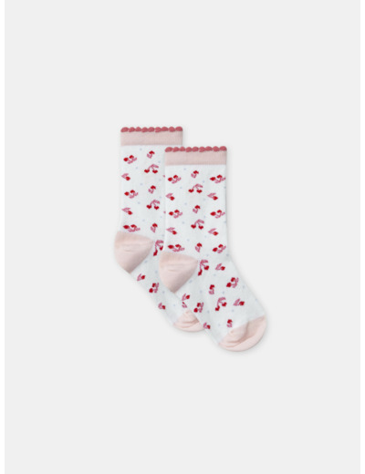 Chaussettes jacquard cerises