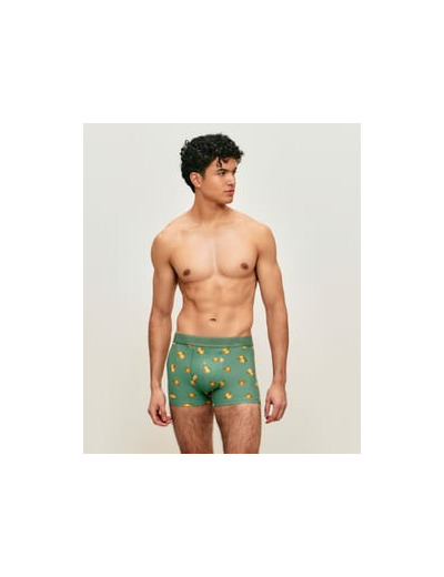 Boxer en coton motifs oranges