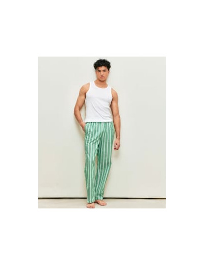 Pantalon en coton à rayures