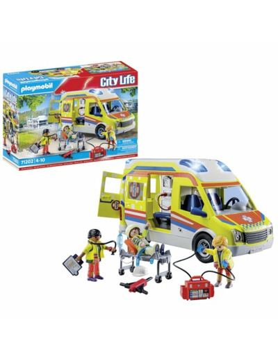 AMBULANCE AVEC EFFETS LUMINEUX PLAYMOBIL CITY LIFE 71202
