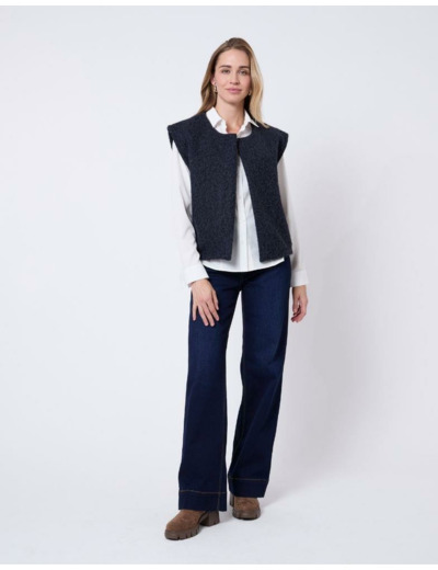 Gilet uni MARINE Femme