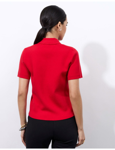 Gilet imprimé ROUGE Femme