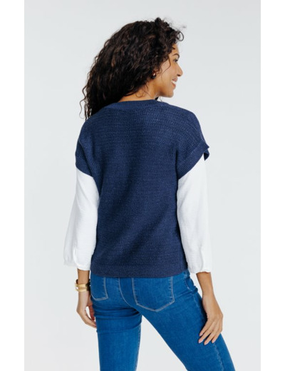 Cardigan maille brillante