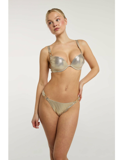 Bas de bikini taille haute avec découpe jambes