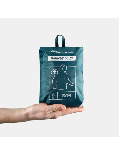 Veste coupe vente et déperlante de randonnée - Raincut 1/2 zip - Femme