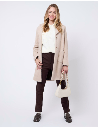 Pull fin uni ECRU Femme