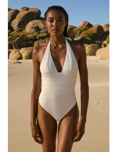 Maillot de bain 1 pièce texturé à nouer,Maillot de bain 1 pièce texturé à nouer;${refinementColor}