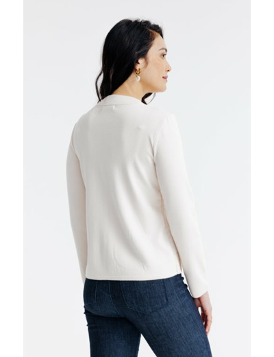 Cardigan bi-matière