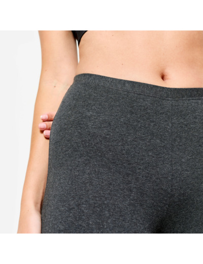 Legging de fitness slim femme, gris chiné