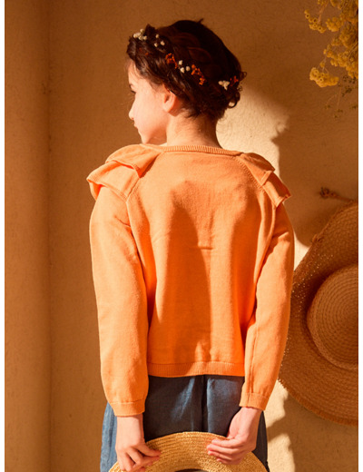 Gilet orange à volants