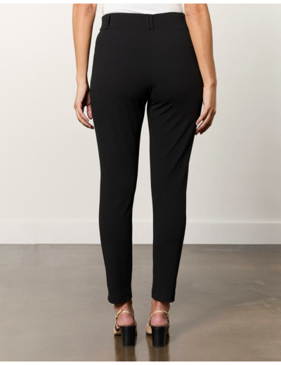 Pantalon 7/8 cigarette uni NOIR Femme