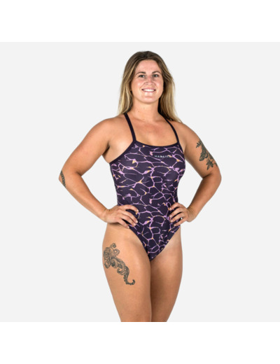 Maillot de bain de natation femme une pièce lexa lavo orange