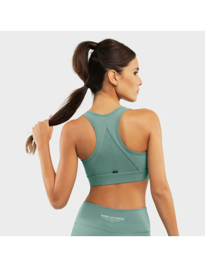 Brassière sport - Maintien élevé Fitness Femme Squat Green Vert Cendré