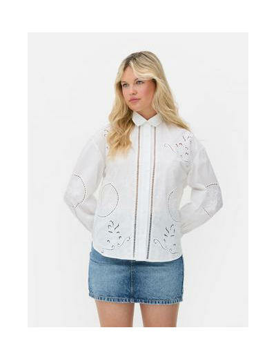 Chemise ajourée à manches longues