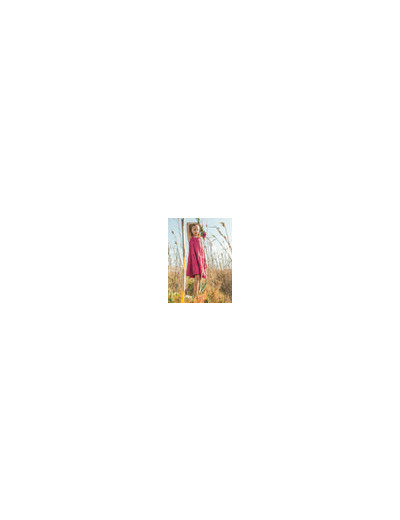 Robe fuchsia en broderie anglaise pour filles