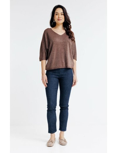 Pull maille brillante