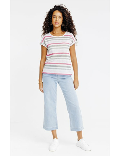 Tee-shirt rayé manches courtes
