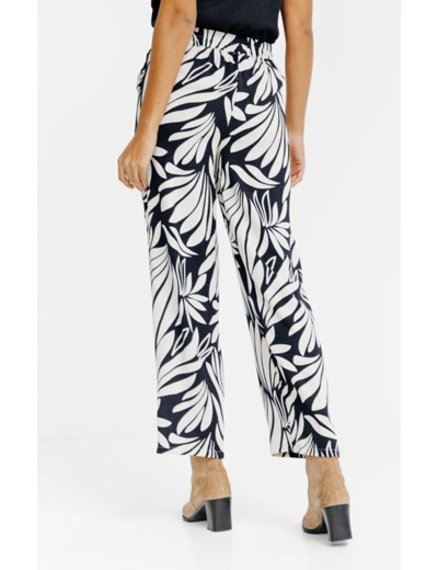 Pantalon large fluide imprimé