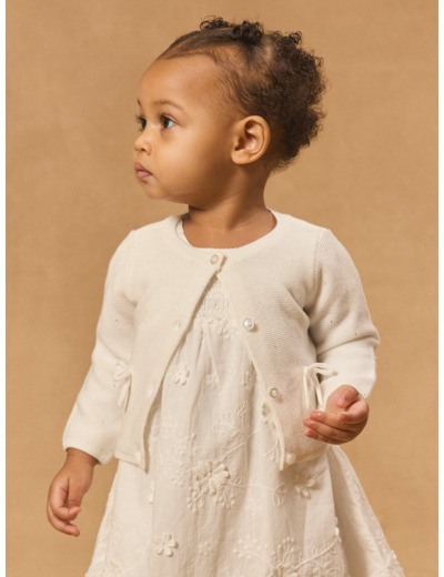 Cardigan ajouré noeuds
