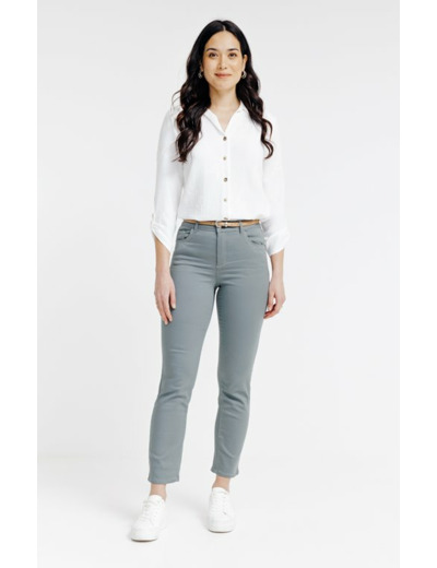 Pantacourt coton et ceinture