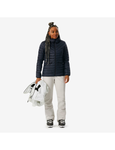 Doudoune de ski légère et chaude femme, 500 bleu noir