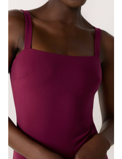 Maillot de bain 1 pièce gainant encolure carrée