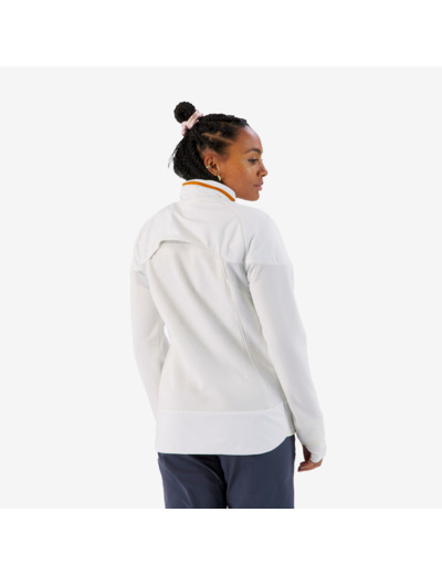 Polaire de randonnée chaude femme, MH500 Mountain blanc