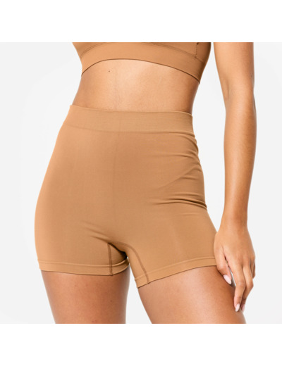 Boxer short de sport taille haute Femme - caramel