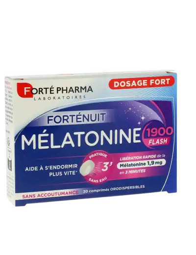Melatonine 1900 Flash Comprimés Boîte De 30