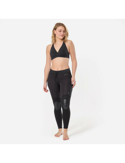 LEGGING ANTI UV SURF 900 FEMME NOIR avec découpes en NÉOPRÈNE
