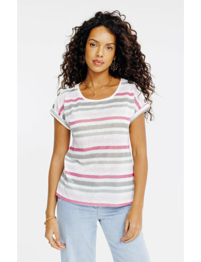 Tee-shirt rayé manches courtes
