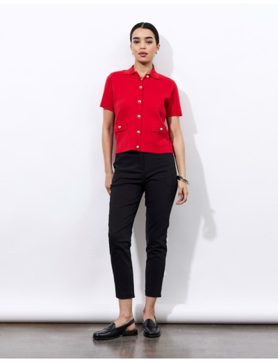 Gilet imprimé ROUGE Femme