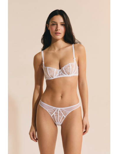 Soutien-gorge balconnet en dentelle,Soutien-gorge balconnet en dentelle;${refinementColor}