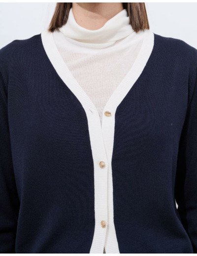 Gilet bicolore MARINE Femme