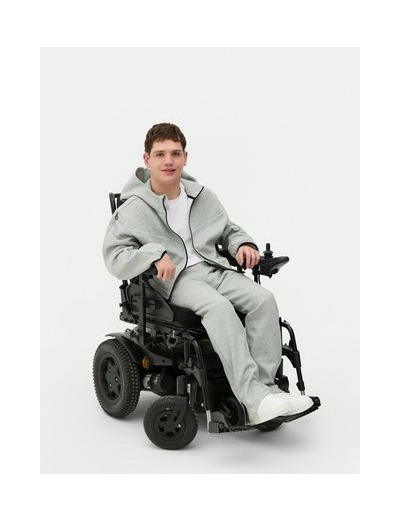 Sweat à capuche zippé adaptatif pour la position assise