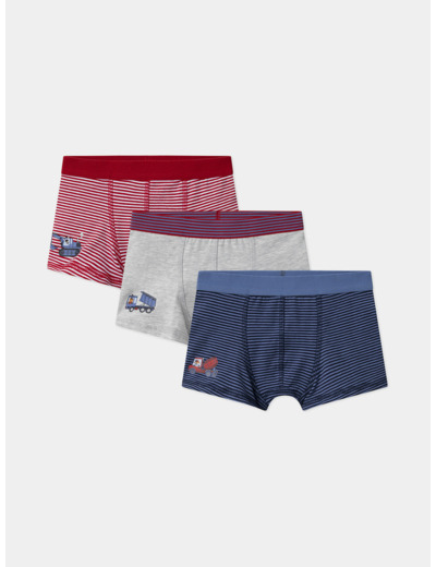 Lot de 3 boxers Camion  en jersey