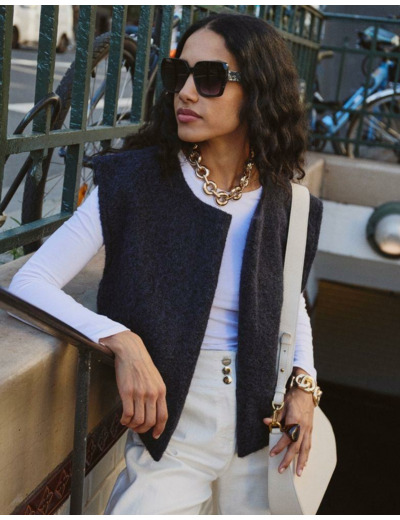 Gilet uni MARINE Femme