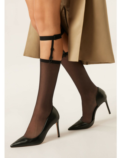 Chaussettes Hautes avec Porte-Jarretelles