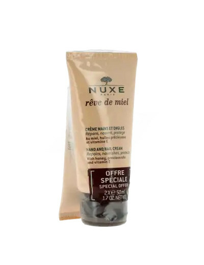 Nuxe Rêve De Miel Crème Mains Et Ongles 2 Tubes De 50 Ml