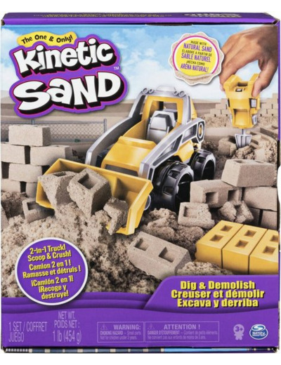 COFFRET CHANTIER KINETIC SAND - CREUSER ET DÉMOLIR 454G