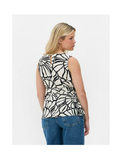 Haut à motif coquillage à nouer à la taille