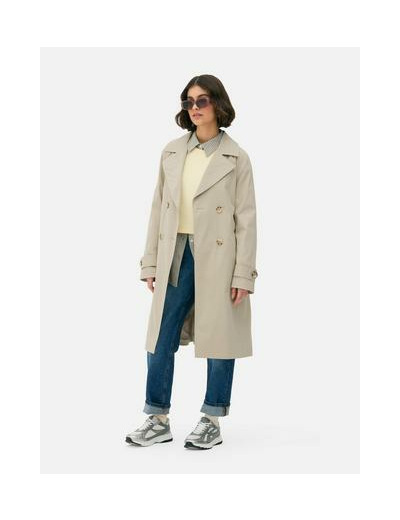 Imperméable à double boutonnage et ceinture