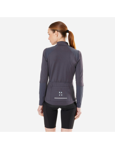 Maillot Vélo VTT Cross country Temps Frais Manches Longues Femme - Gris
