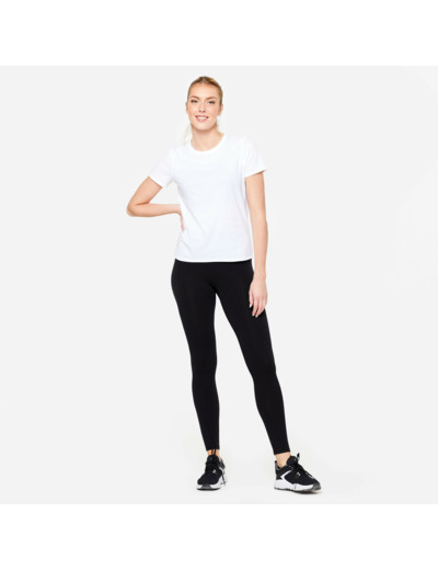 T-shirt Fitness Femme - 100 Blanc glacier