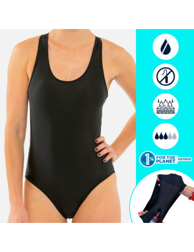 Maillot de bain Menstruel 1 pièce - Dos nageur - Flux Moyen - Lola