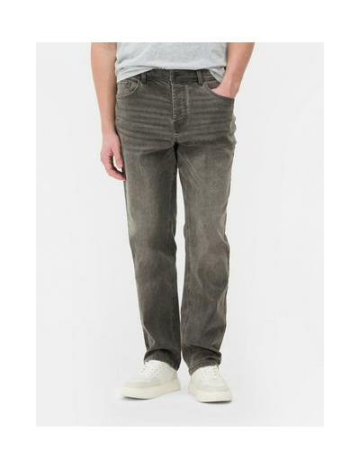 Jean droit à taille mi-haute