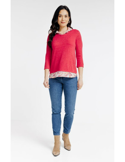 Tee-shirt 2-en-1 manches 3/4